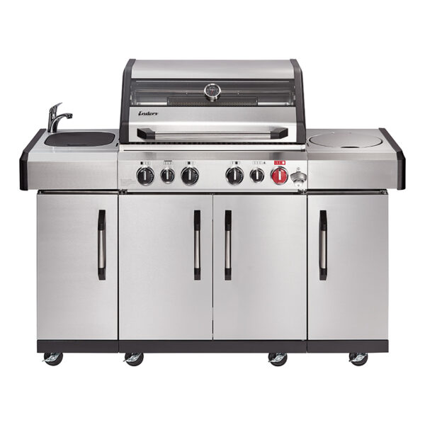 BARBECUE KANSAS II PRO 4 SIK TURBO ENDERS LAVE MAIN GRILLE MULTICUISSON GRILLE FONTE MEUBLE