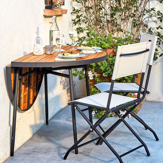 Table pliable Babor Balcony Mobilier de jaridn Bocarnea Favex